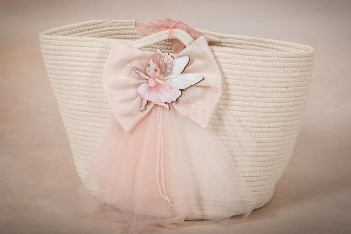 Ψάθινο Καλάθι Βάπτισης - Κ-4902