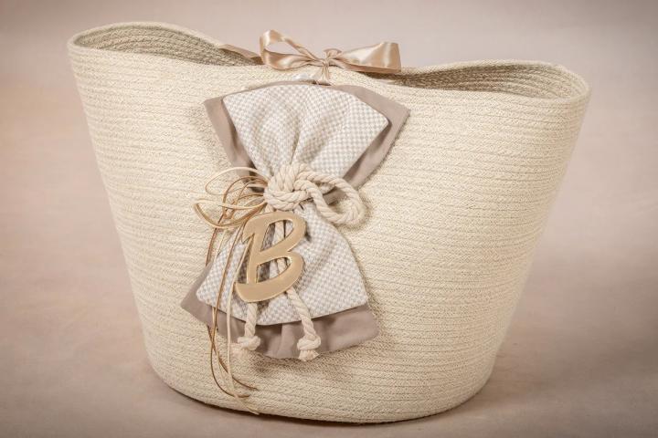 Ψάθινο Καλάθι Βάπτισης - Κ-4903